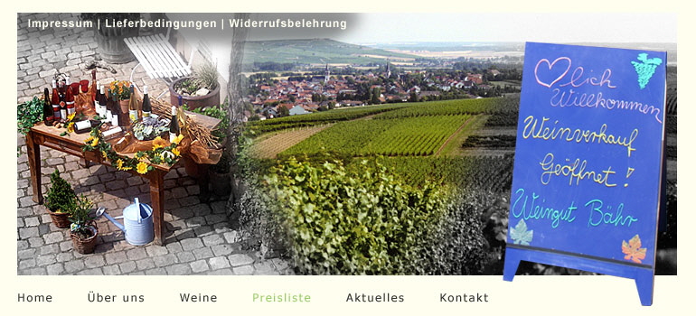 Bild Preisliste